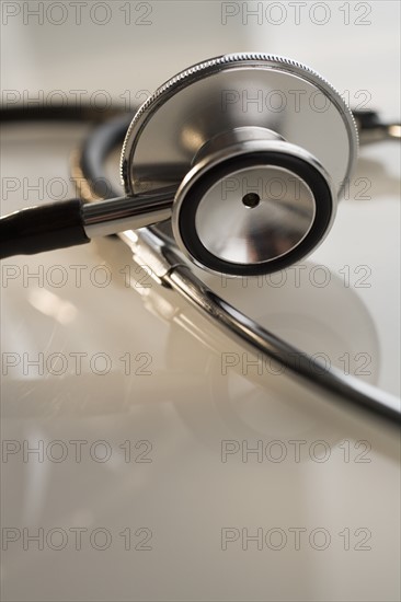 Close up of stethoscope.