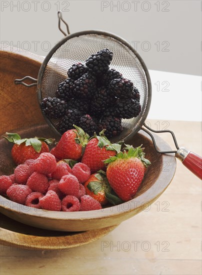 Bowl of assorted berries.