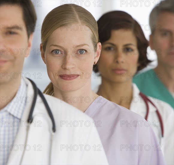 Row of medical professionals.