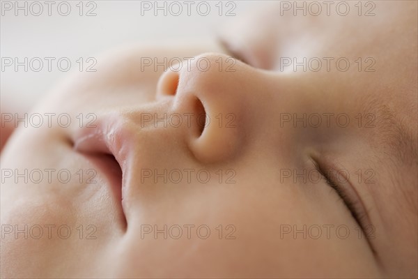 Close up of baby sleeping.