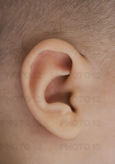 Close up of baby’s ear.