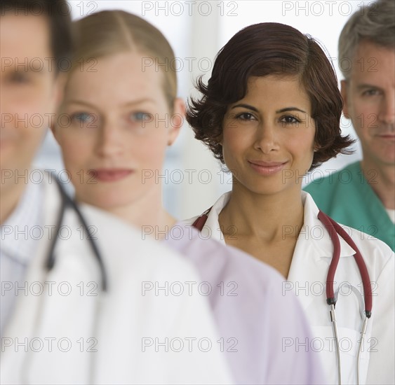 Row of medical professionals.