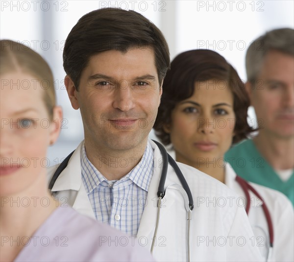 Row of medical professionals.