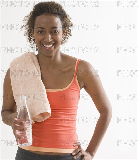 Portrait of woman wearing athletic gear.