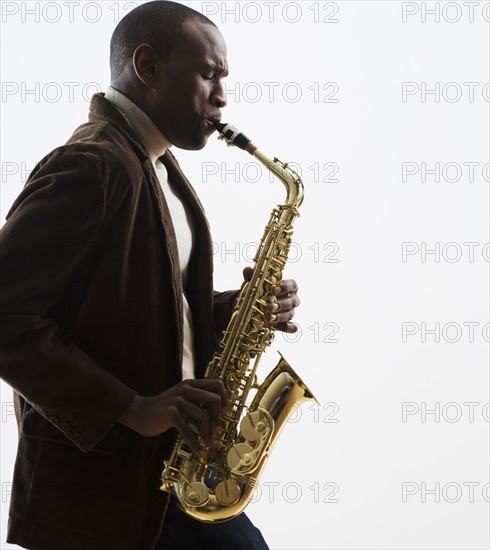 Man playing saxophone.