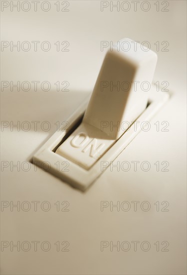 Close up of light switch.