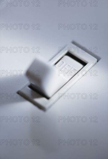 Close up of light switch.