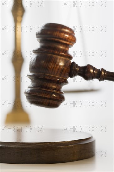 Close up of judge’s gavel.