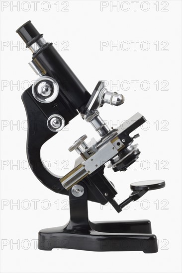 Close up of microscope.