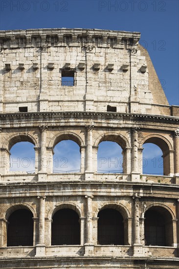 Close up of the Colosseum, Italy.