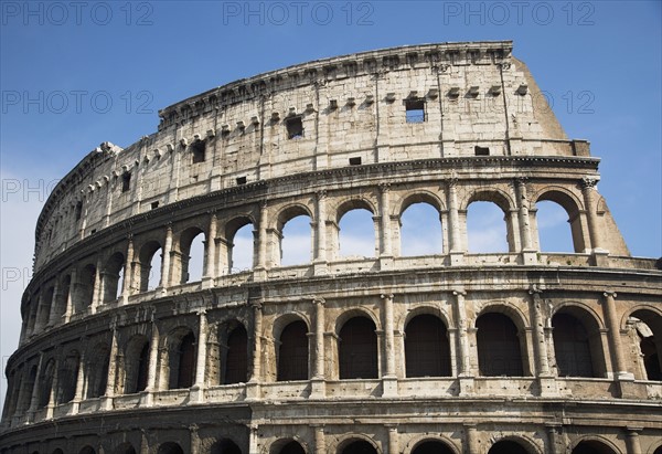 Low angle view of the Colosseum, Italy.