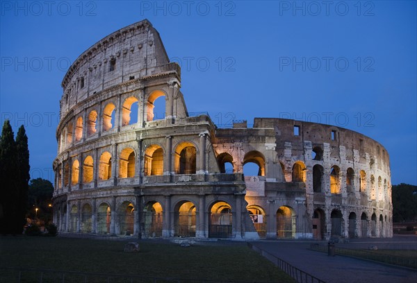 The Colosseum at night, Italy.