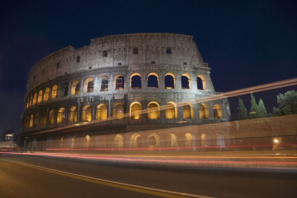 The Colosseum at night, Italy.