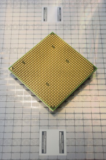 Close up of computer chip.