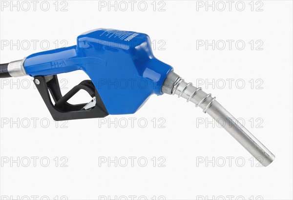 Close up of gas pump nozzle.