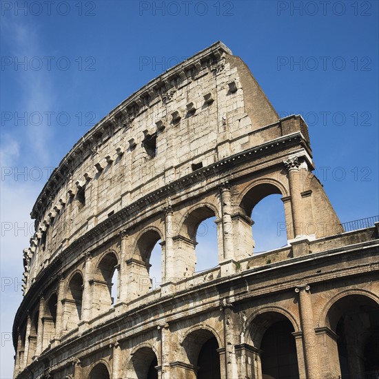 Low angle view of the Colosseum, Italy.