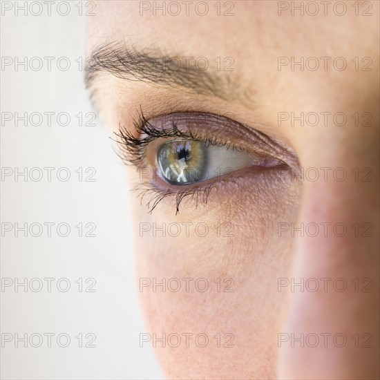 Close up of woman’s eye.