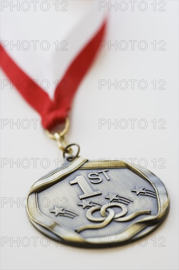 Close up of First Place medal.