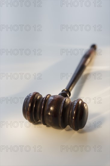 Close up of judge’s gavel.