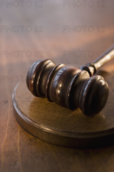 Close up of judge’s gavel.