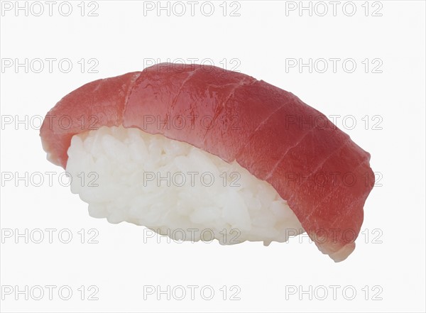 Close up of tuna sushi.