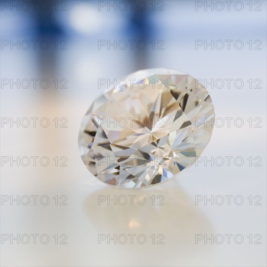 Close up of cut diamond.