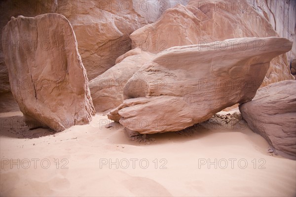 Red Rock in Arches National Park Moab Utah USA. Date : 2006