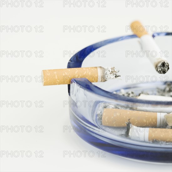 Still life of cigarettes in ashtray. Date : 2006