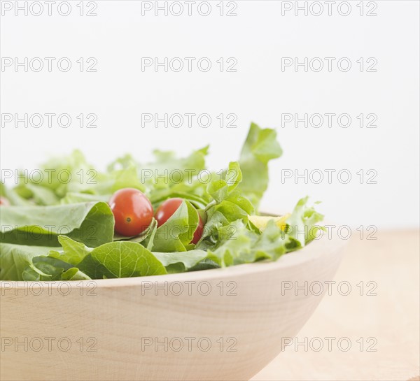 Close up of bowl of salad. Date : 2006