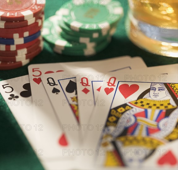 Still life of a poker game. Date : 2006