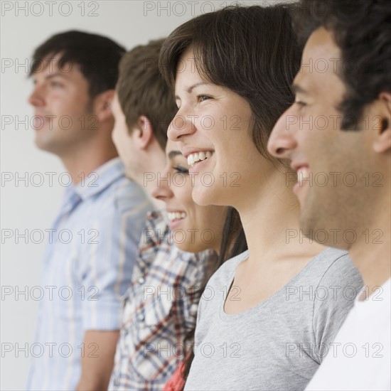 Row of people smiling. Date : 2007