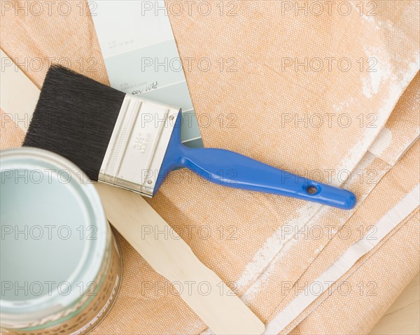 Close up of painting supplies. Date : 2006