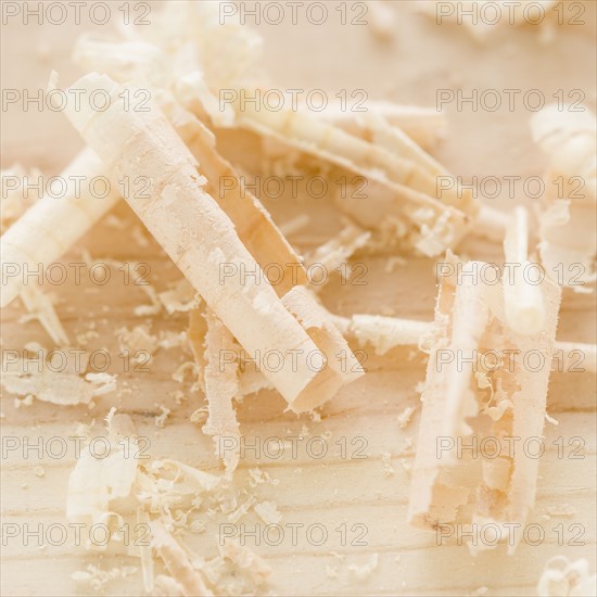 Close up of wood shavings. Date : 2006