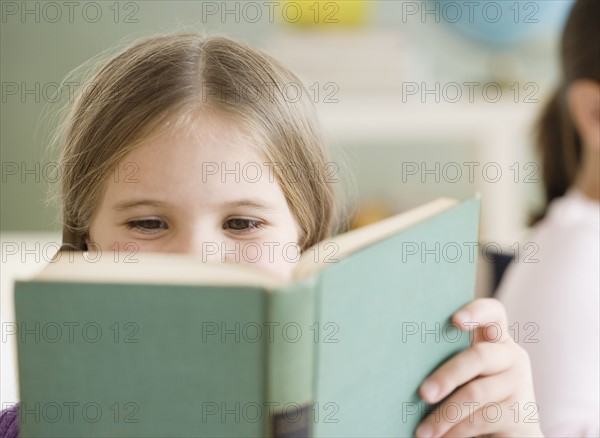 Close up of girl reading. Date : 2006