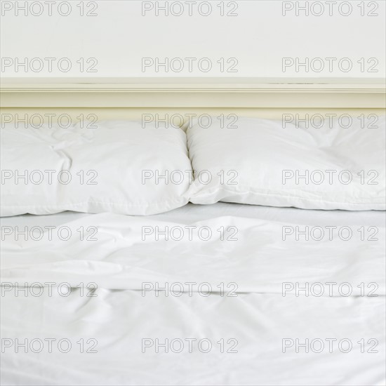 Still life of an unmade bed. Date : 2006