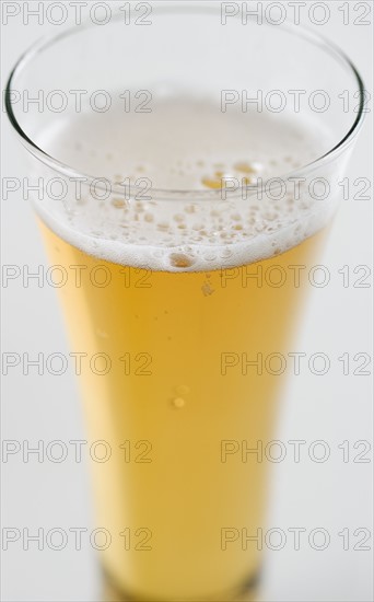 Still life of a glass of beer. Date : 2006