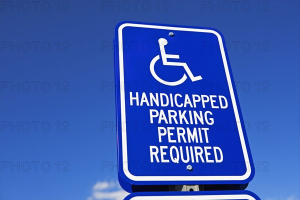 Handicapped Parking sign. Date : 2007