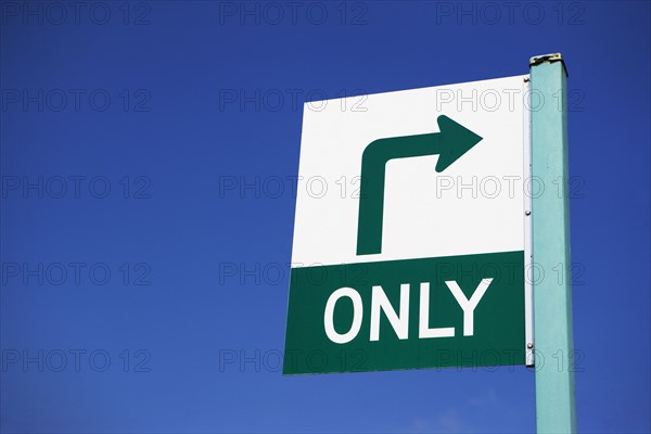 Low angle view of street sign. Date : 2007