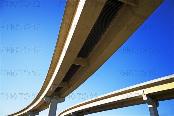 Low angle view of raised roadway. Date : 2007