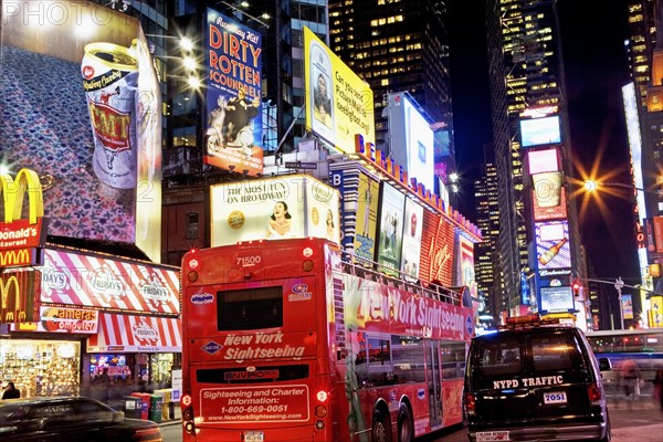 Traffic in Times Square, New York City. Date : 2007