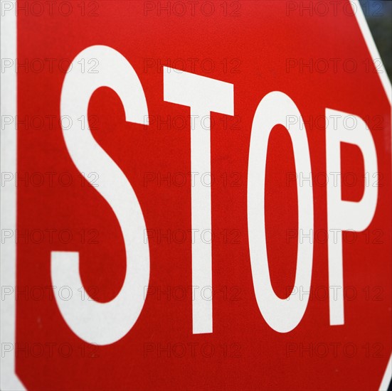 Close up of Stop sign. Date : 2007