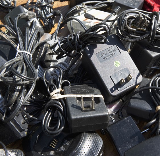 Assorted AC power adapters. Date : 2007