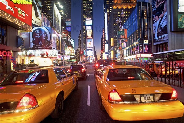 Traffic in Times Square, New York City. Date : 2007