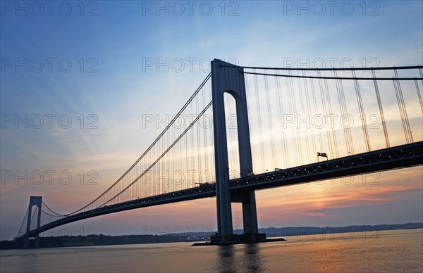 Sunrise at Verrazano bridge, New York, United States. Date : 2007