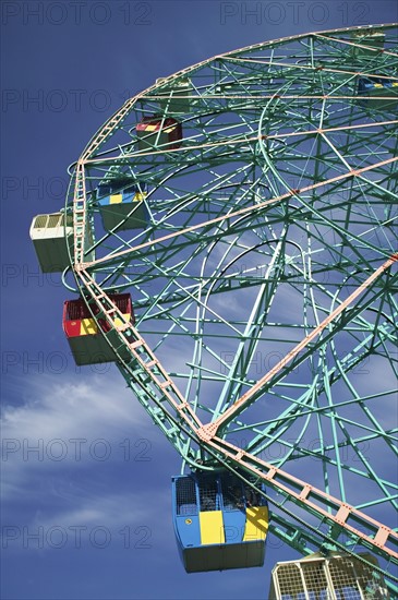Low angle view of ferris wheel. Date : 2007