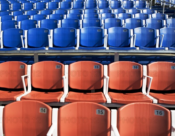 Numbered arena seating. Date : 2007