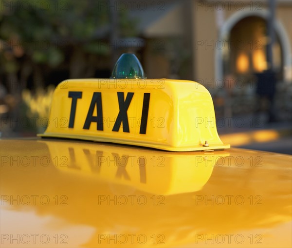 Close up of taxi cab light. Date : 2007