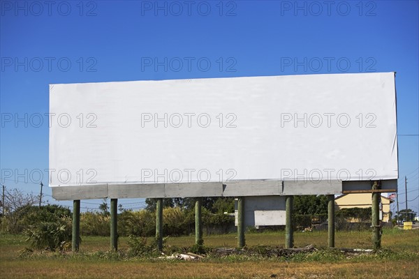 Blank billboard in rural area. Date : 2007