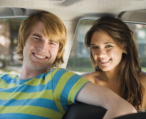 Couple sitting in car. Date : 2007