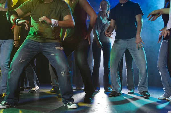 Young people at dance club. Date : 2007